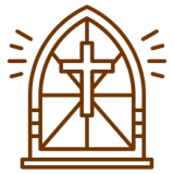 Stained glass window illustration
