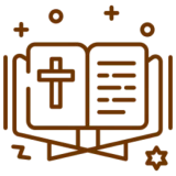 Bible and cross graphic design